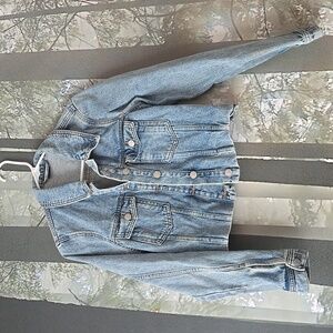 Vero Moda Blue Cropped Jean Jacket
